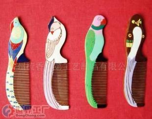 工藝木梳彩雀 批發市場中的特色手工彩繪促銷禮品
